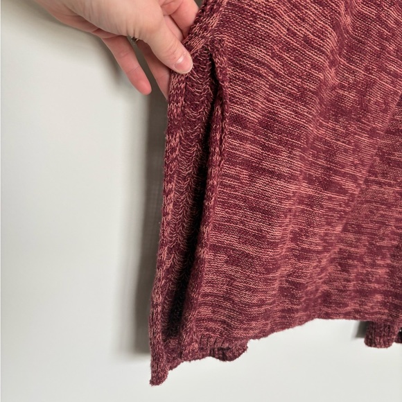 Knox Rose Pink Burgundy Knit Vest Long Cotton Boho Cottagecore Womens XL - Picture 7 of 9